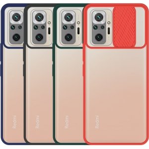 قاب محافظ مناسب برای گوشی Xiaomi Redmi Note 10 Pro Max مدل ماکرو شیلد محافظ لنزدار طرح پشت مات