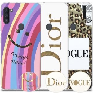 قاب فانتزی گلدلاین مناسب برای گوشی Samsung Galaxy A11 مدل imd طرحدار دخترانه همراه با پاپ سوکت