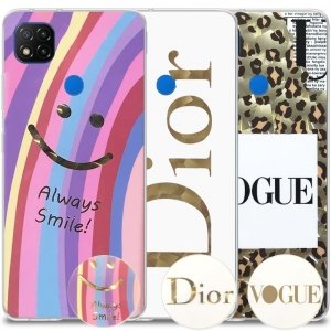 قاب فانتزی گلدلاین مناسب برای گوشی Xiaomi Redmi 9C مدل imd طرحدار دخترانه همراه با پاپ سوکت