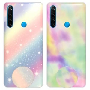 قاب آبرنگی پاپ سوکت دار مناسب برای گوشی Xiaomi Redmi Note 8 مدل طرحدار فانتزی دخترانه و زنانه Rainbow Phone Case