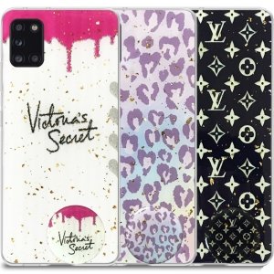 قاب لوکس پاپ سوکت دار طرح Marbel Royal مناسب برای گوشی Samsung Galaxy A31 مدل رزین کار شده با سنگ های طلایی