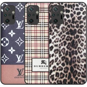 قاب چرم Luxury دیزاین مناسب برای گوشی Xiaomi Redmi Note 10 Pro / 10 Pro Max (2021) مدل طرحدار لاکچری زنانه و مردانه (مجهز به محافظ لنز یکدست با بدنه)