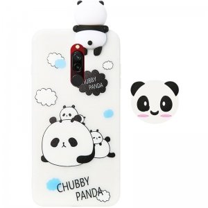 قاب فانتزی عروسکی پاندا کیس Panda Case مناسب برای گوشی Xiaomi Redmi 8 مدل نیمه شفاف سه بعدی همراه با پاپ سوکت سیلیکونی ست