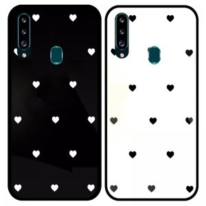 قاب پشت گلس لاولی مناسب برای گوشی Samsung Galaxy A20S بدون بند آویز چرمی