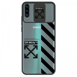 قاب طرحدار پسرانه مناسب برای گوشی Samsung Galaxy A20S مدل ماکرو شیلد محافظ لنزدار سبک بوتیک مدل آف وایت OFF WHITE