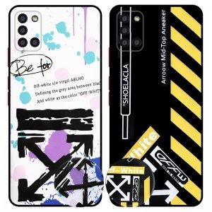 کاور فانتزی طرحدار دخترانه و پسرانه مناسب برای گوشی Samsung Galaxy A71 مدل محافظ لنزدار به همراه پاپ سوکت طرح آف وایت OFF WHITE CASE