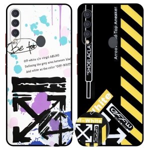 کاور فانتزی طرحدار دخترانه و پسرانه مناسب برای گوشی Samsung Galaxy A20S مدل محافظ لنزدار به همراه پاپ سوکت طرح آف وایت OFF WHITE CASE
