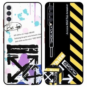 کاور فانتزی طرحدار دخترانه و پسرانه مناسب برای گوشی Samsung Galaxy A50 / A50S / A30S مدل محافظ لنزدار به همراه پاپ سوکت طرح آف وایت OFF WHITE CASE