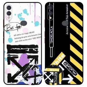 کاور فانتزی طرحدار دخترانه و پسرانه مناسب برای گوشی Samsung Galaxy A20 / A30 مدل محافظ لنزدار به همراه پاپ سوکت طرح آف وایت OFF WHITE CASE