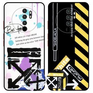 کاور فانتزی طرحدار دخترانه و پسرانه مناسب برای گوشی Xiaomi Redmi Note 8 Pro مدل محافظ لنزدار به همراه پاپ سوکت طرح آف وایت OFF WHITE CASE