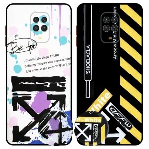 کاور فانتزی طرحدار دخترانه و پسرانه مناسب برای گوشی Xiaomi Redmi Note 9S / 9 Pro مدل محافظ لنزدار به همراه پاپ سوکت طرح آف وایت OFF WHITE CASE