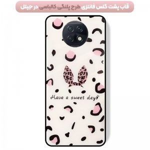 قاب فانتزی دخترانه مناسب برای گوشی Xiaomi Redmi Note 9T 5G مدل پشت گلس عروسکی طرح یونیکورن Unicorn Glass Case