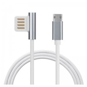 کابل شارژ و انتقال دیتا 1.5 آمپری WK Micro usb WDC 007 مدل روکش سیلیکونی و سری فلزی به طول 1 متر