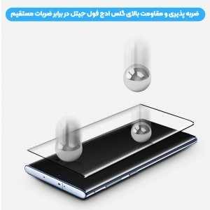 گلس فول ادج اثرانگشت باز مناسب برای گوشی Samsung Galaxy Note 10 Plus مدل شیشه ای تمام چسب با سوراخ اثر انگشت Full Glass With Hole Finger Touch.jpg