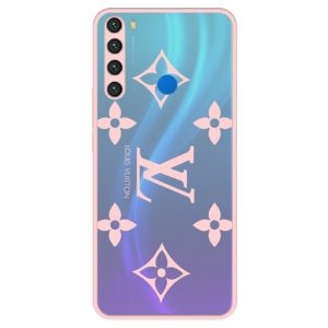 قاب فانتزی هیبریدی طرح لویی ویتون صورتی مناسب برای گوشی Xiaomi Redmi Note 8 مدل پشت مات محافظ لنزدار سری طرحدار دخترانه و زنانه