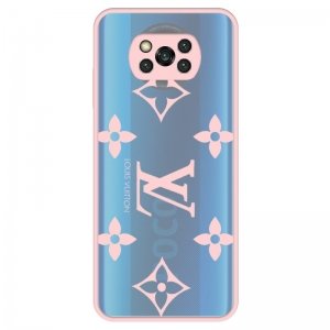 قاب فانتزی هیبریدی طرح لویی ویتون صورتی مناسب برای گوشی Xiaomi POCO X3 nfc / pro مدل پشت مات محافظ لنزدار سری طرحدار دخترانه و زنانه