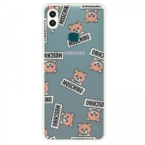 قاب عروسکی هیبریدی طرح خرسی موسکینو مناسب برای گوشی Samsung Galaxy A10S مدل پشت مات محافظ لنزدار سری فانتزی دخترانه Moschino Hybrid Case