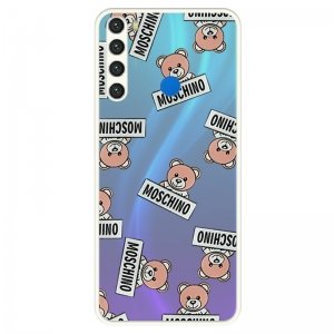 قاب عروسکی هیبریدی طرح خرسی موسکینو مناسب برای گوشی Xiaomi Redmi Note 8 مدل پشت مات محافظ لنزدار سری فانتزی دخترانه Moschino Hybrid Case