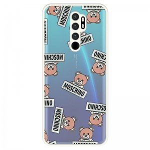قاب عروسکی هیبریدی طرح خرسی موسکینو مناسب برای گوشی Xiaomi Redmi Note 8 Pro مدل پشت مات محافظ لنزدار سری فانتزی دخترانه Moschino Hybrid Case