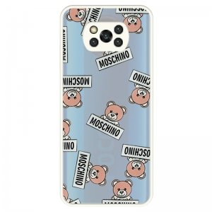 قاب عروسکی هیبریدی طرح خرسی موسکینو مناسب برای گوشی Xiaomi POCO X3 nfc / pro مدل پشت مات محافظ لنزدار سری فانتزی دخترانه Moschino Hybrid Case