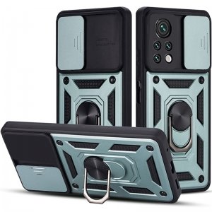 قاب اورجینال اسلاید آرمور مناسب برای گوشی Xiaomi MI 10T / MI 10T Pro طرح محافظ لنزدار کشویی مجهز به رینگ استندشو و مگنتی