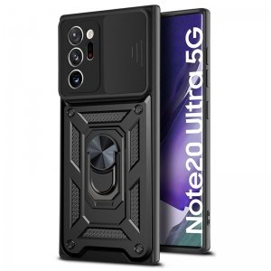 قاب اورجینال اسلاید آرمور مناسب برای گوشی Samsung Galaxy Note 20 Ultra طرح محافظ لنزدار کشویی مجهز به رینگ استندشو و مگنتی