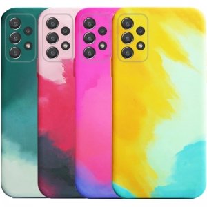 قاب گوشی مناسب برای Samsung Galaxy A32 4G مدل تی پی یو آبرنگی طرح رینبو اورجینال (محافظ لنزدار) Rainbow TPU Case Water Color