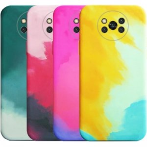 قاب گوشی مناسب برای Xiaomi Poco X3 nfc / pro مدل تی پی یو آبرنگی طرح رینبو اورجینال (محافظ لنزدار) Rainbow TPU Case Water Color