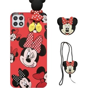 کاور دخترانه فانتزی طرح مینی موس مناسب برای گوشی Samsung Galaxy A22 5G