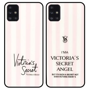 قاب پشت گلس دخترانه مدل ویکتوریا سیکرت برای گوشی Samsung Galaxy A51 طرحدار فانتزی آنجل و بیوتی Victoria Arrival Glass case