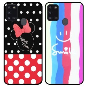 قاب فانتزی آریوال کیس مناسب برای گوشی Samsung Galaxy A21S مدل پشت گلس طرح دار سری دخترانه و پسرانه Arrival Case