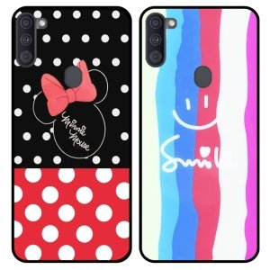 قاب فانتزی آریوال کیس مناسب برای گوشی Samsung Galaxy A11 مدل پشت گلس طرح دار سری دخترانه و پسرانه Arrival Case