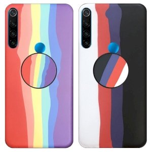 قاب موبایل imd شیائومی ردمی نوت 8 رنگین کمانی مناسب برای استایل های خاص مردانه و زنانه در دو طرح کاپوچینو و آلفردو