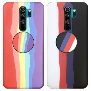 قاب موبایل imd شیائومی ردمی نوت 8 پرو رنگین کمانی مناسب برای استایل های خاص مردانه و زنانه در دو طرح کاپوچینو و آلفردو