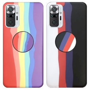 قاب موبایل imd شیائومی ردمی نوت 10 پرو رنگین کمانی مناسب برای استایل های خاص مردانه و زنانه در دو طرح کاپوچینو و آلفردو