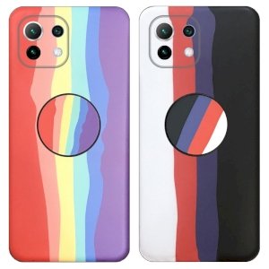 قاب موبایل imd شیائومی می 11 لایت رنگین کمانی مناسب برای استایل های خاص مردانه و زنانه در دو طرح کاپوچینو و آلفردو