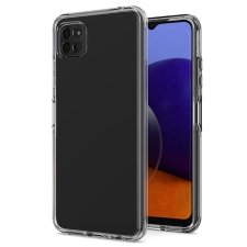 گارد محافظ ایربگ دار برای گوشی Samsung Galaxy A22 مدل دور ژله ای شفاف پشت طلق کریستالی