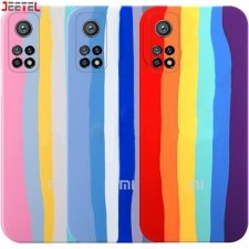 قاب سیلیکونی گوشی شیائومی Xiaomi MI 10T / 10T Pro مدل رنگین کمانی (ویتنامی اصل)