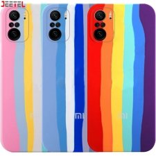 قاب سیلیکونی گوشی شیائومی Xiaomi Poco F3 مدل رنگین کمانی (ویتنامی اصل)
