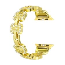 بند اپل واچ طرح زنانه طلایی نگین دار سایز 38 میلی متر