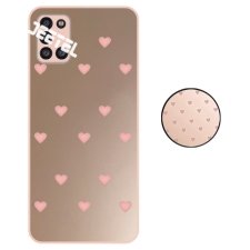 کاور گوشی سامسونگ Samsung Galaxy A31 مدل آینه ای قلبی صورتی