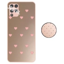 کاور گوشی سامسونگ Samsung Galaxy A12 مدل آینه ای قلبی صورتی