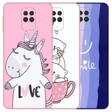 کاور فانتزی طرحدار دخترانه و پسرانه مناسب برای گوشی Xiaomi Redmi Note 9S / 9 Pro مدل محافظ لنزدار به همراه پاپ سوکت