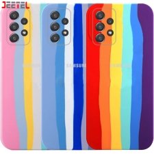 قاب سیلیکونی گوشی سامسونگ Samsung A52 / A52S مدل رنگین کمانی (ویتنامی اصل)