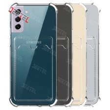 قاب شفاف کپسولی برای گوشی Samsung S21 FE مدل جاکارتی محافظ لنزدار