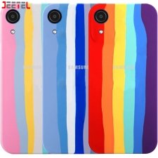 قاب سیلیکونی گوشی سامسونگ Samsung Galaxy A03 Core مدل رنگین کمانی (ویتنامی اصل)