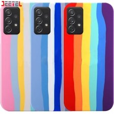 قاب سیلیکونی گوشی سامسونگ Samsung Galaxy A72 مدل رنگین کمانی (ویتنامی اصل)