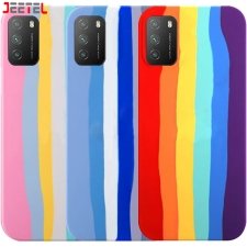 قاب سیلیکونی گوشی شیائومی Xiaomi Poco M3 مدل رنگین کمانی (ویتنامی اصل)