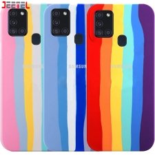 قاب سیلیکونی گوشی سامسونگ Samsung Galaxy A21S مدل رنگین کمانی (ویتنامی اصل)