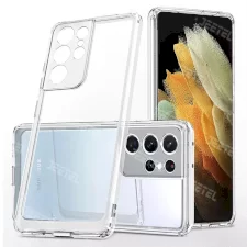 قاب گوشی Samsung Galaxy S21 Ultra مدل ژله ای طلقی محافظ لنزدار